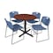 Cain Cain Round Table & Chair Set, Wood, Metal, Polypropylene Top TB42RNDCH44BE - alternate 1